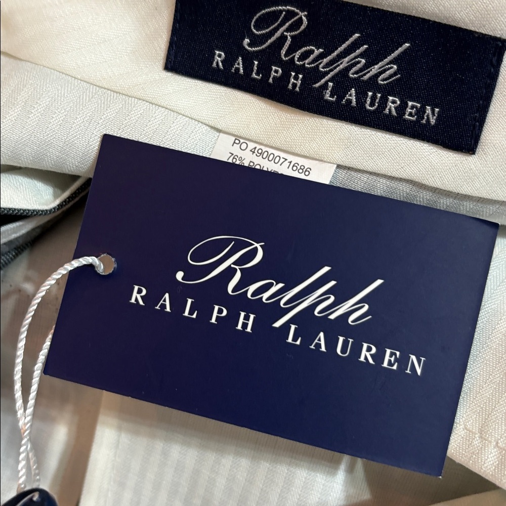 NWT Ralph Lauren Men's Classic-Fit Flat Front Suit Pants Grey - size 32 x 30 - Picture 4 of 5